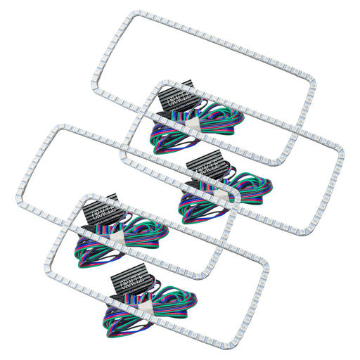 ORACLE Headlight Square Ring Halo, ColorSHIFT, with No Controller, GMC Sierra (2007-2013)