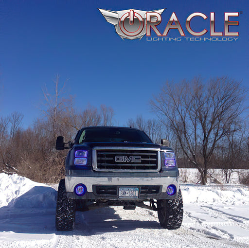 ORACLE Headlight Square Ring Halo, ColorSHIFT, with No Controller, GMC Sierra (2007-2013), view 2