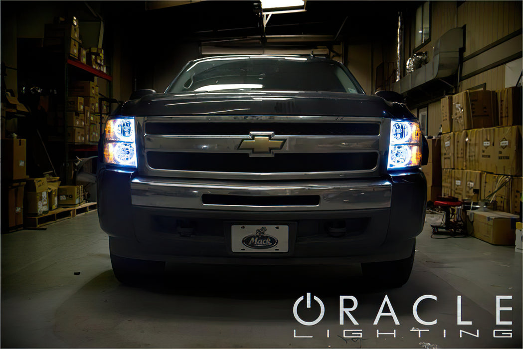 ORACLE LED Round Style Headlight Halo Kit, Green, Chevrolet Silverado (2007-2013), view 4