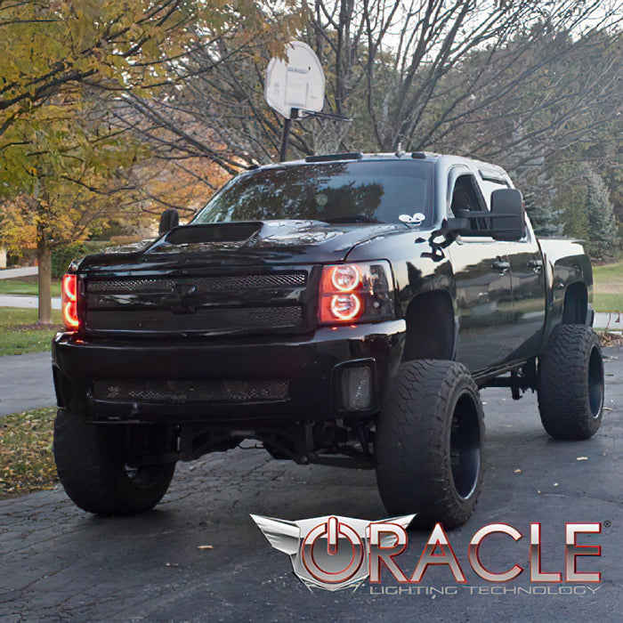 ORACLE LED Round Style Headlight Halo Kit, Green, Chevrolet Silverado (2007-2013), view 5