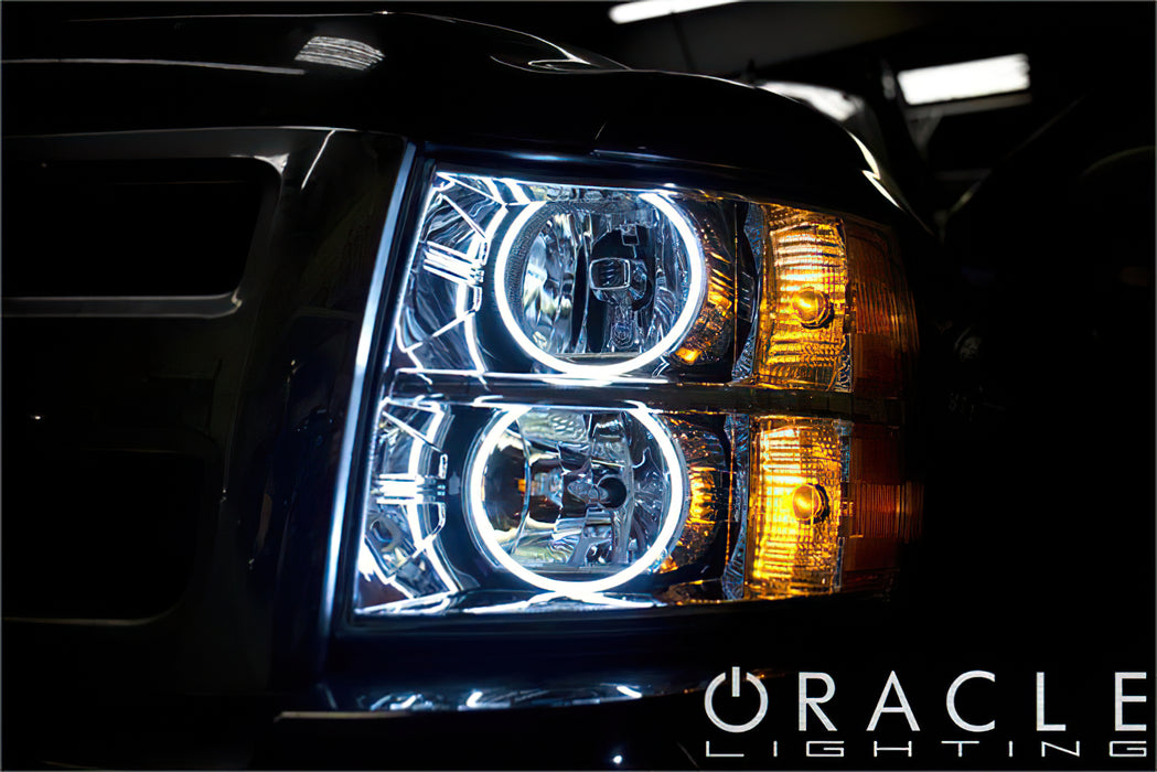ORACLE LED Round Style Headlight Halo Kit, Green, Chevrolet Silverado (2007-2013), view 6