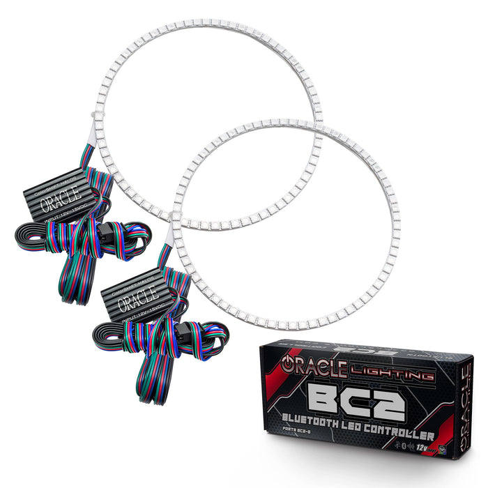 ORACLE 2007-2017 Jeep Wrangler LED Headlight Halo Kit - ColorSHIFT - with BC2 Controller