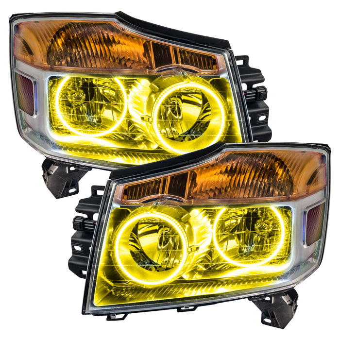 ORACLE 2008-2015 Nissan Titan LED Headlight Halo Kit - ColorSHIFT - with 2.0 Controller