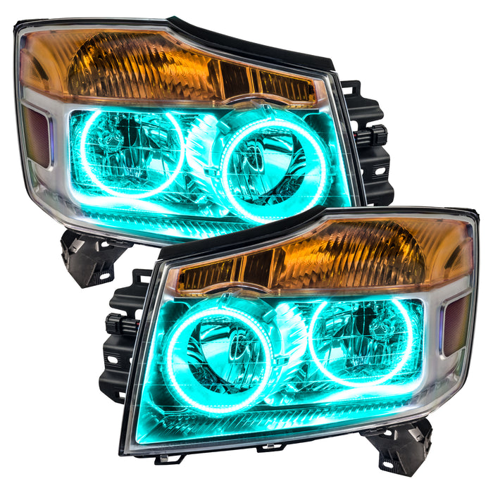 ORACLE 2008-2015 Nissan Titan Headlight Halo - ColorSHIFT - with Simple Controller