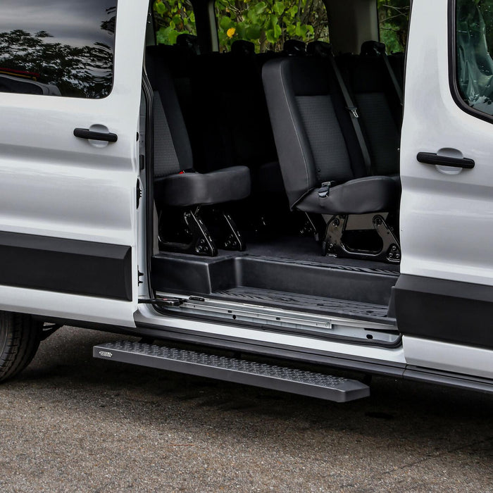 Westin Grate Steps Running Boards | Textured Black | Single 54 Inch Passenger Sliding Door | P/N 27-80015, view 10