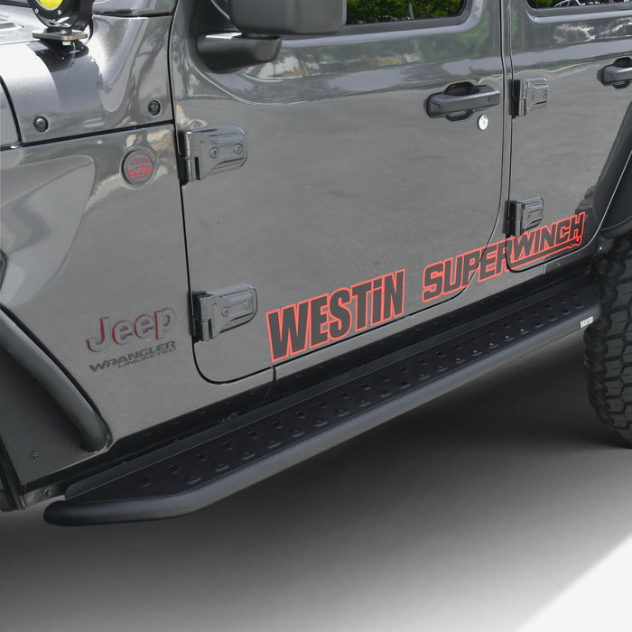Westin Outlaw Running Boards | Textured Black | Jeep Wrangler JL (2018-2025) | P/N 28-34065, view 7
