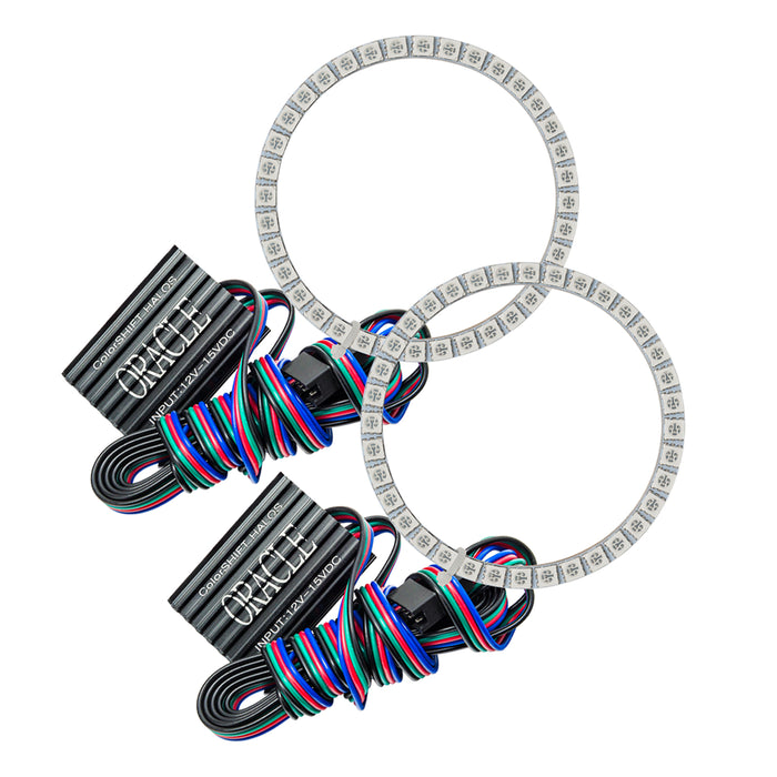 ORACLE 2014-2015 GMC Sierra 1500 LED Fog Light Halo Kit - ColorSHIFT - with No Controller