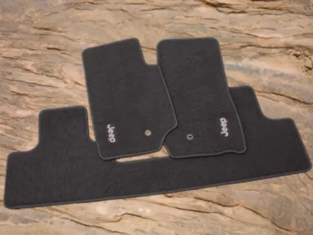 Carpet Floor Mats, Front and Rear, 3-Piece, Dark Slate Gray
