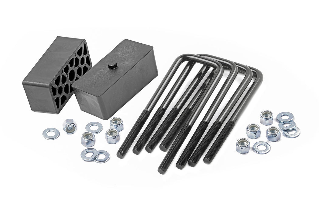 Rough Country 2 Inch Block & U-Bolt Kit | Toyota Tacoma 2WD/4WD (2005-2023) | P/N 6549