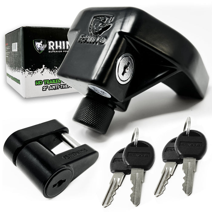 Rhino USA Trailer Coupler HD Lock Kit | 2 in, 2 Piece | P/N TRL-LOCK-KIT
