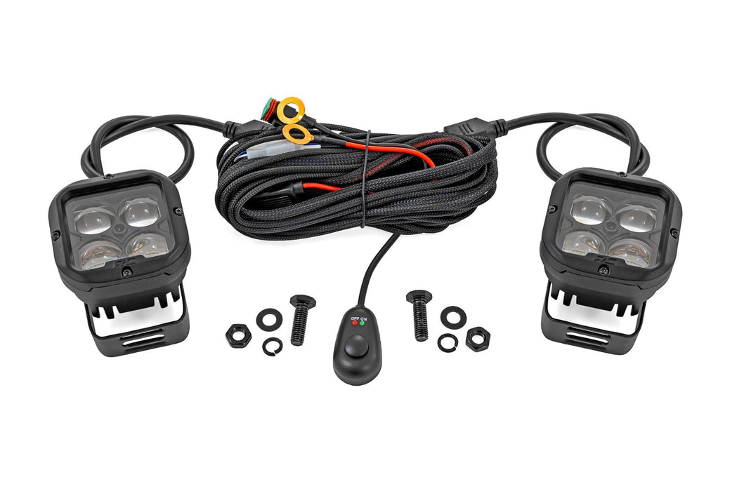 Rough Country 2 Inch SAE Driving Light Pods - Pair