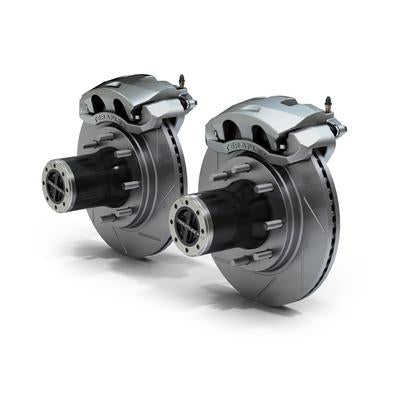 JK: Dana 30/44 Front Axle 8-Lug Locking Hub Conversion Kit w/ Slotted Big Brakes