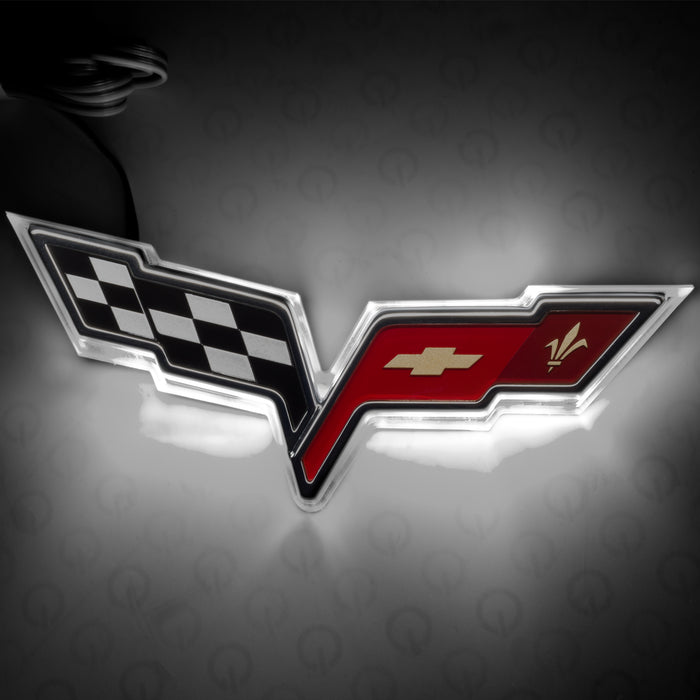 ORACLE 2005-2013 Chevrolet Corvette C6 Rear Illum Emblem - Dual Intensity - White