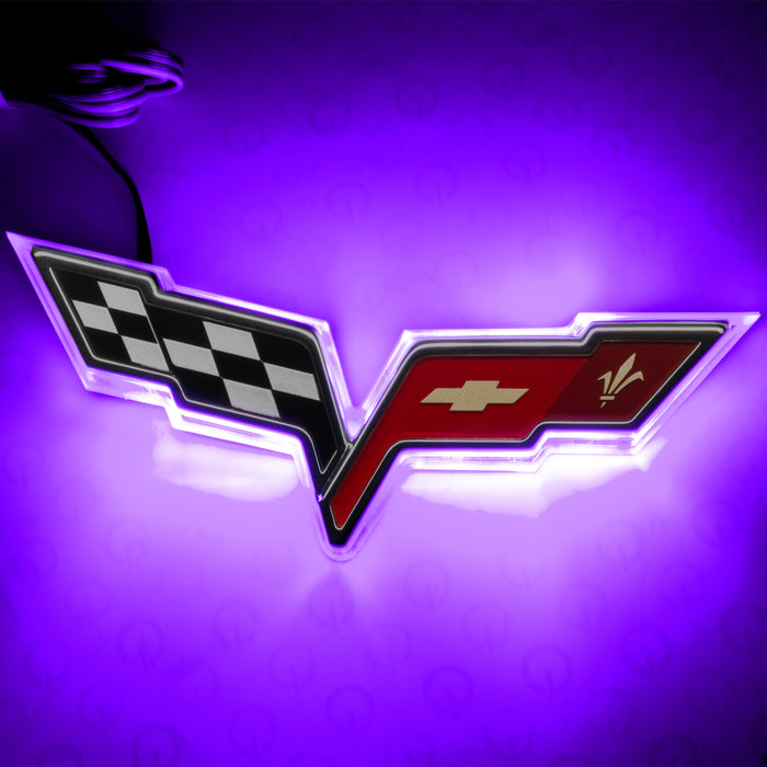 ORACLE 2005-2013 Chevrolet Corvette C6 LED Rear Illuminated Emblem - UV/Purple