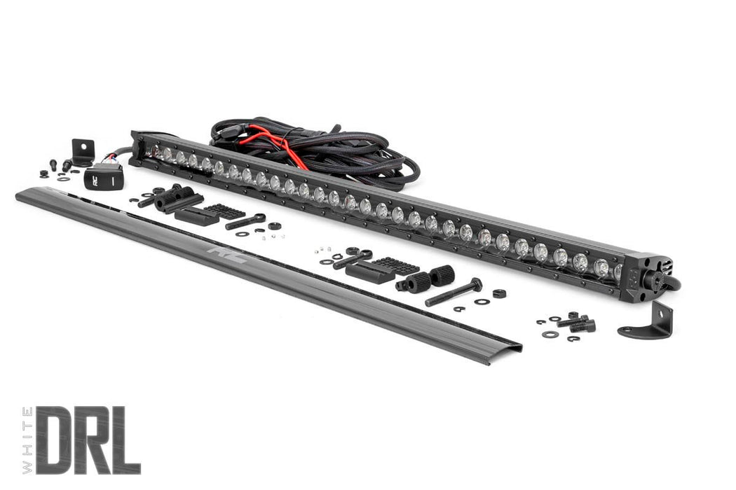 Rough Country 30 Inch Black Series LED Light Bar - Single Row - Cool White DRL