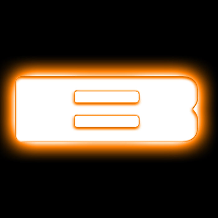 ORACLE Universal Illuminated LED Letter Badges, Matte White Surface Finish, B, Amber