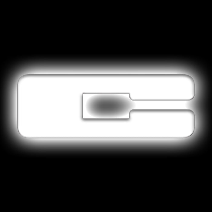 ORACLE Universal Illuminated LED Letter Badges, Matte White Surface Finish, C, White