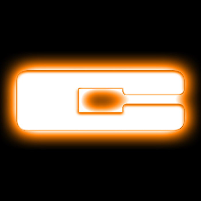 ORACLE Universal Illuminated LED Letter Badges, Matte White Surface Finish, C, Amber