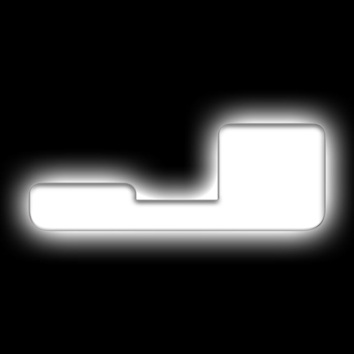 ORACLE Universal Illuminated LED Letter Badges, Matte White Surface Finish, J, White
