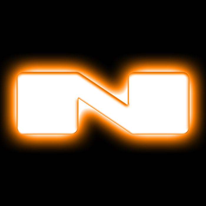 ORACLE Universal Illuminated LED Letter Badges, Matte White Surface Finish, N, Amber