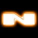 ORACLE Universal Illuminated LED Letter Badges, Matte White Surface Finish, N, Amber