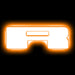 ORACLE Universal Illuminated LED Letter Badges, Matte White Surface Finish, R, Amber