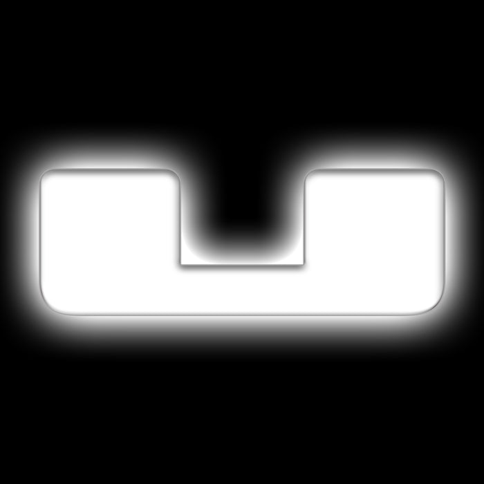 ORACLE Universal Illuminated LED Letter Badges, Matte White Surface Finish, U, White