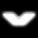 ORACLE Universal Illuminated LED Letter Badges, Matte White Surface Finish, V, White