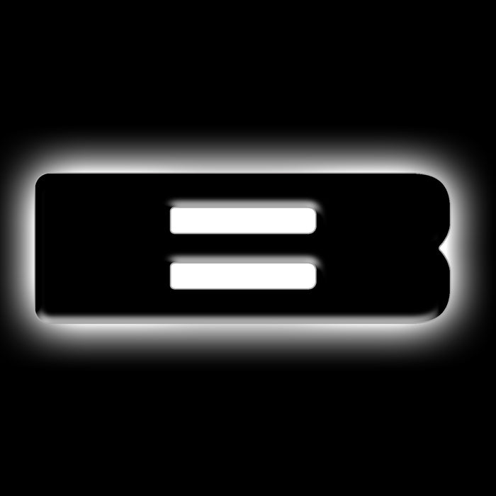 ORACLE Universal Illuminated LED Letter Badges, Matte Black Surface Finish, B, White