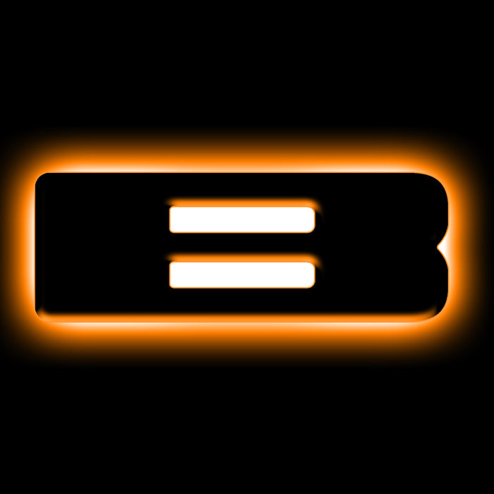 ORACLE Universal Illuminated LED Letter Badges, Matte Black Surface Finish, B, Amber