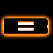 ORACLE Universal Illuminated LED Letter Badges, Matte Black Surface Finish, B, Amber