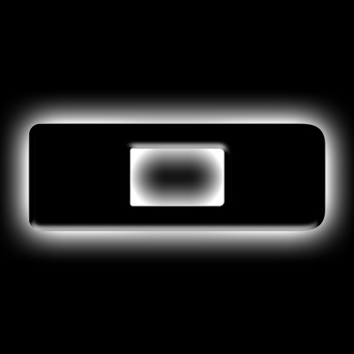 ORACLE Universal Illuminated LED Letter Badges, Matte Black Surface Finish, D, White