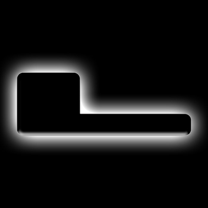 ORACLE Universal Illuminated LED Letter Badges, Matte Black Surface Finish, L, White