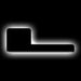ORACLE Universal Illuminated LED Letter Badges, Matte Black Surface Finish, L, White