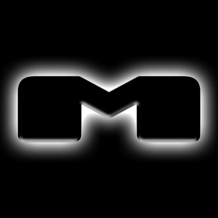 ORACLE Universal Illuminated LED Letter Badges, Matte Black Surface Finish, M, White