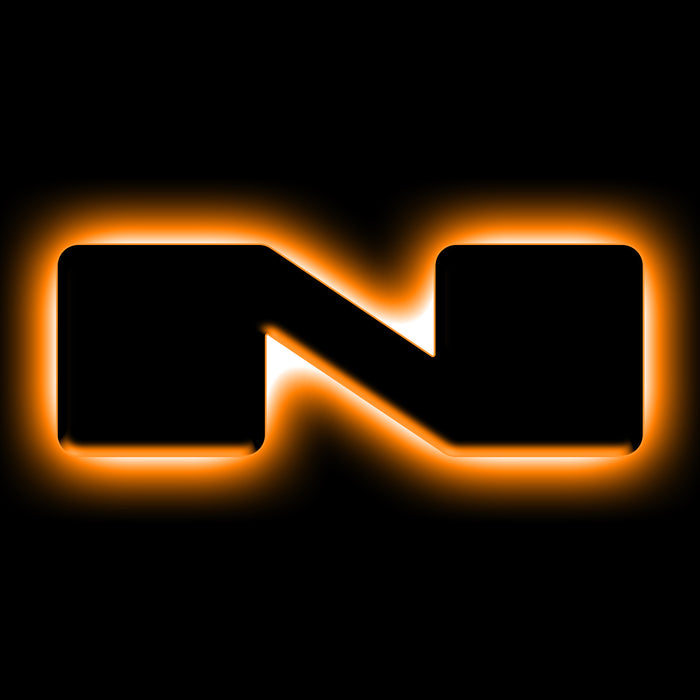 ORACLE Universal Illuminated LED Letter Badges, Matte Black Surface Finish, N, Amber