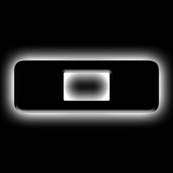 ORACLE Universal Illuminated LED Letter Badges, Matte Black Surface Finish, O, White