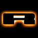 ORACLE Universal Illuminated LED Letter Badges, Matte Black Surface Finish, R, Amber