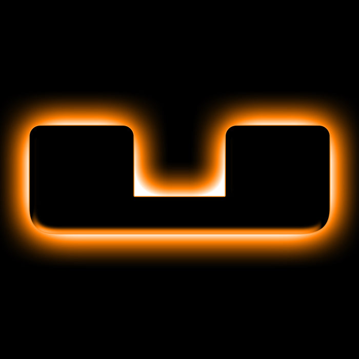 ORACLE Universal Illuminated LED Letter Badges, Matte Black Surface Finish, U