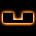 ORACLE Universal Illuminated LED Letter Badges, Matte Black Surface Finish, U