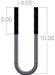 3 1/2" x 10" U-Bolt Dimensions