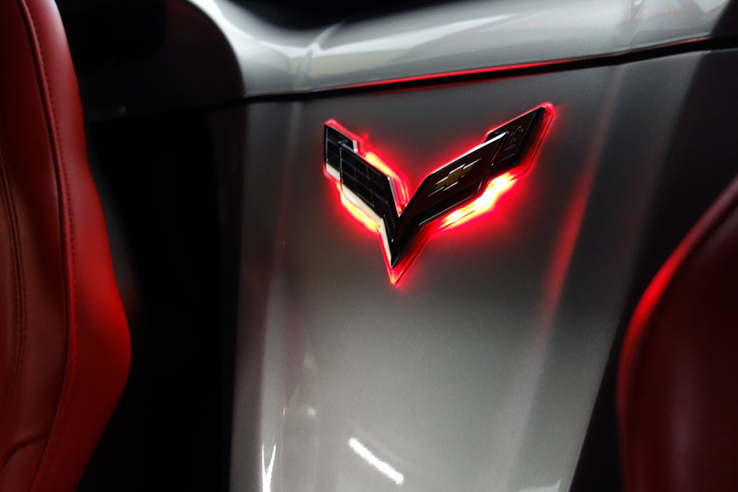 ORACLE 2015-2019 Chevrolet Corvette C7 Illuminated LED Rear Emblem - Amber, view 2