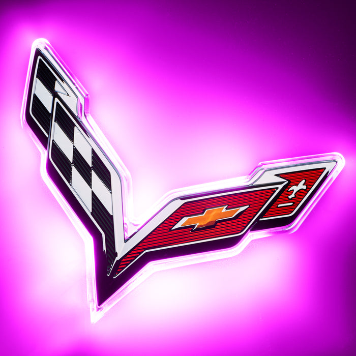 ORACLE 2015-2019 Chevrolet Corvette C7 Illum Rear Emblem - Dual Intensity - Pink