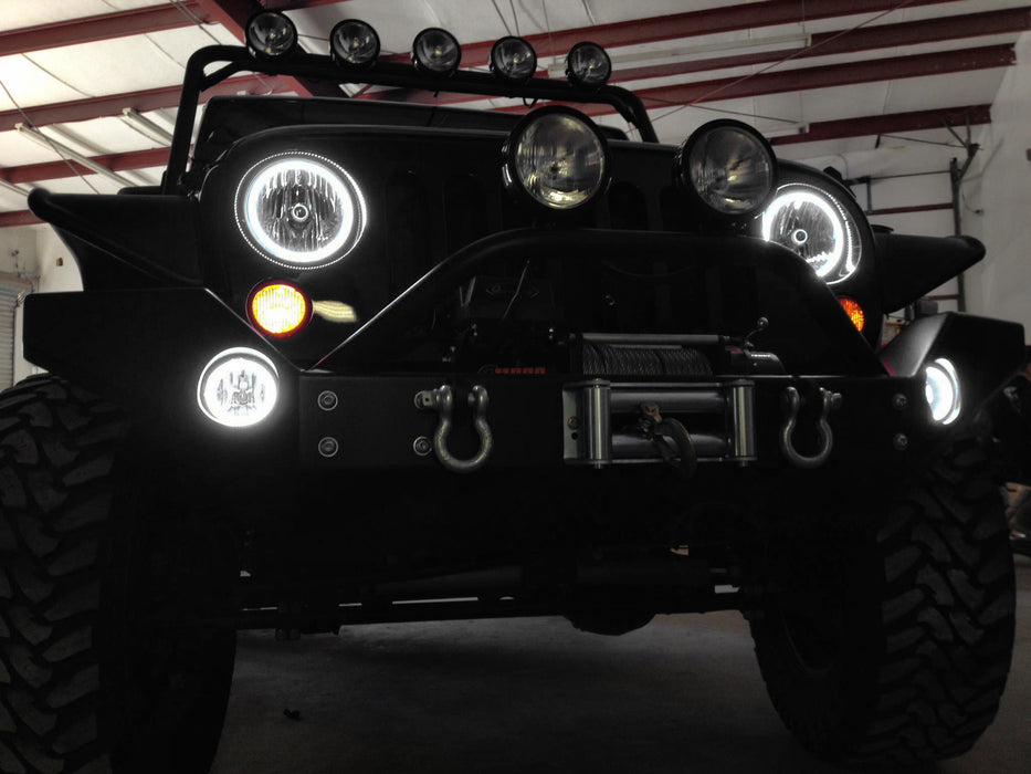 ORACLE Surface Mount LED Headlight Halo Kit, White, Jeep Wrangler (2007-2017), view 5