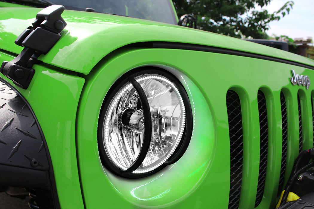 ORACLE Surface Mount LED Headlight Halo Kit, White, Jeep Wrangler (2007-2017), view 6