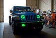 ORACLE Surface Mount LED Headlight Halo Kit, Green, Jeep Wrangler (2007-2017), view 2