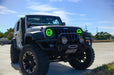 ORACLE Surface Mount LED Headlight Halo Kit, Green, Jeep Wrangler (2007-2017), view 3