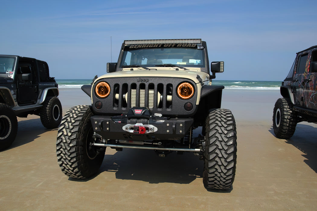 ORACLE Surface Mount LED Headlight Halo Kit, Amber, Jeep Wrangler (2007-2017), view 5