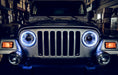 ORACLE Surface Mount LED Headlight Halo Kit, White, Jeep Wrangler TJ (1997-2006), view 2
