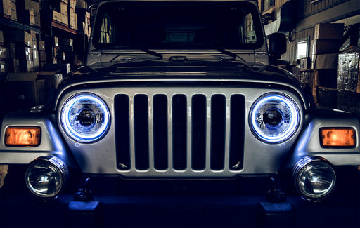 ORACLE Surface Mount LED Headlight Halo Kit, White, Jeep Wrangler TJ (1997-2006), view 2